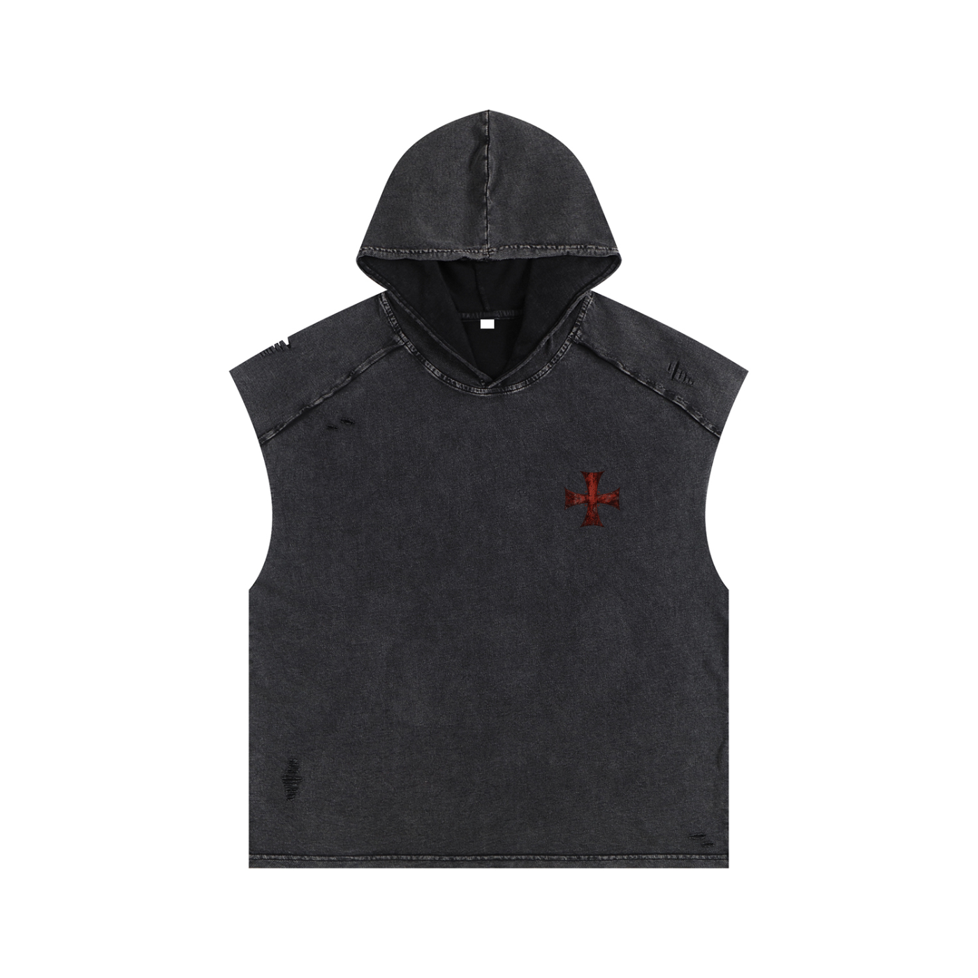 DEUS VULT - conquer and defend - cutoff hoodie